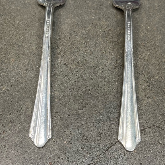 Vintage 1939 Holmes & Edwards Silverplate Inlaid Flatware Set Art Deco - Picture 6 of 11